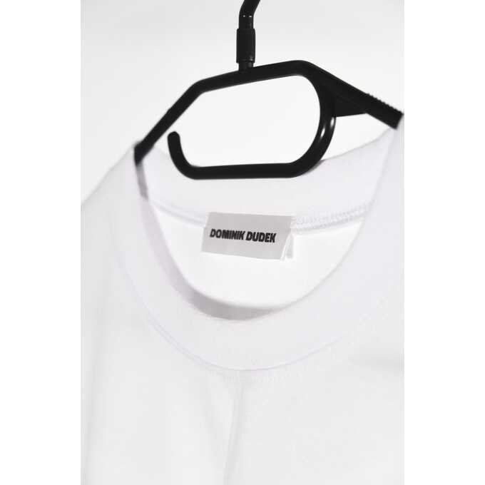 MINKA T-SHIRT BIAŁY NADRUK NIEBIESKI